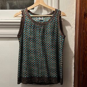 Sparkly check print Missoni top